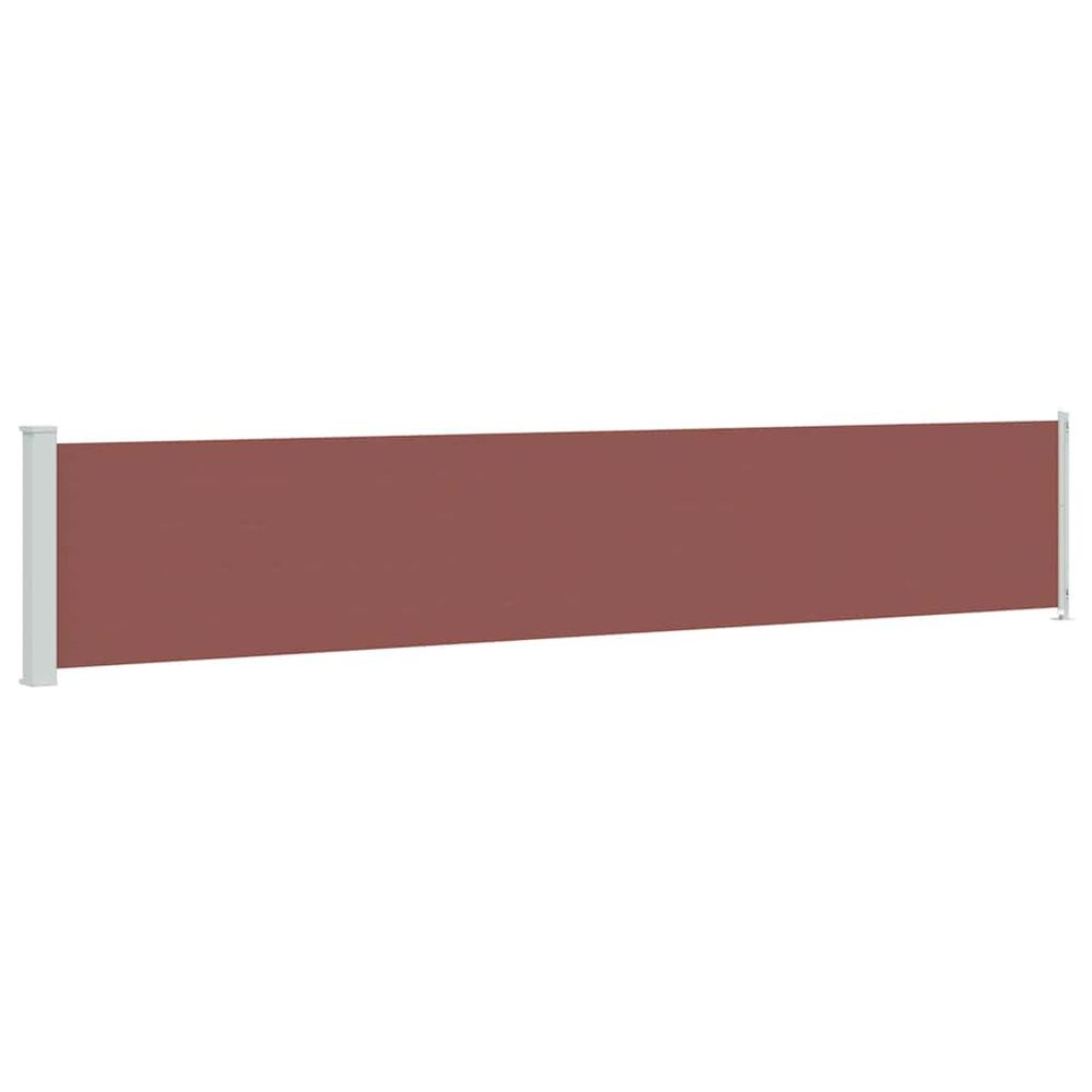 Auvent latéral rétractable de patio 117x614 cm marron