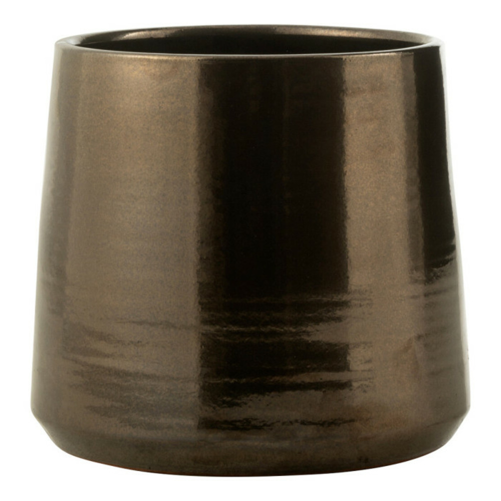Cache-pot en terre cuite terra 28cm or