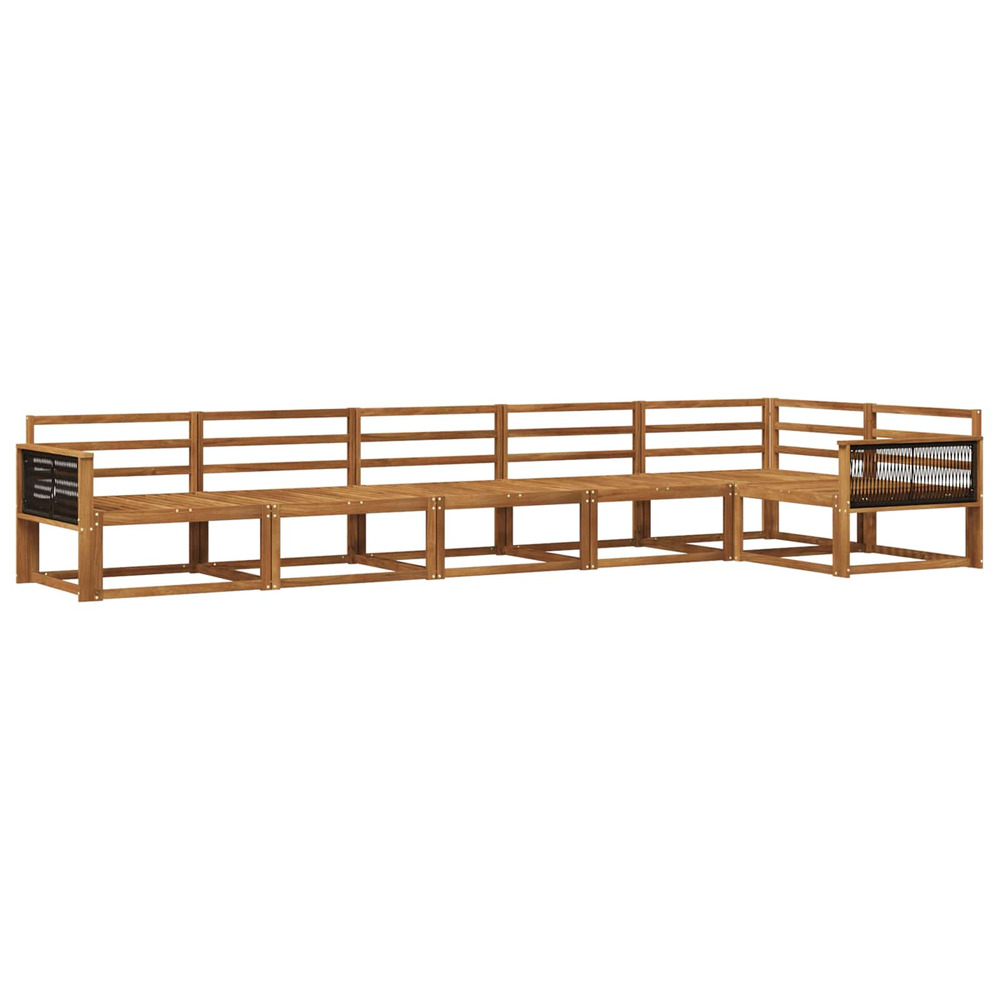 Ensemble de canapés d'extérieur 6 pcs naturel