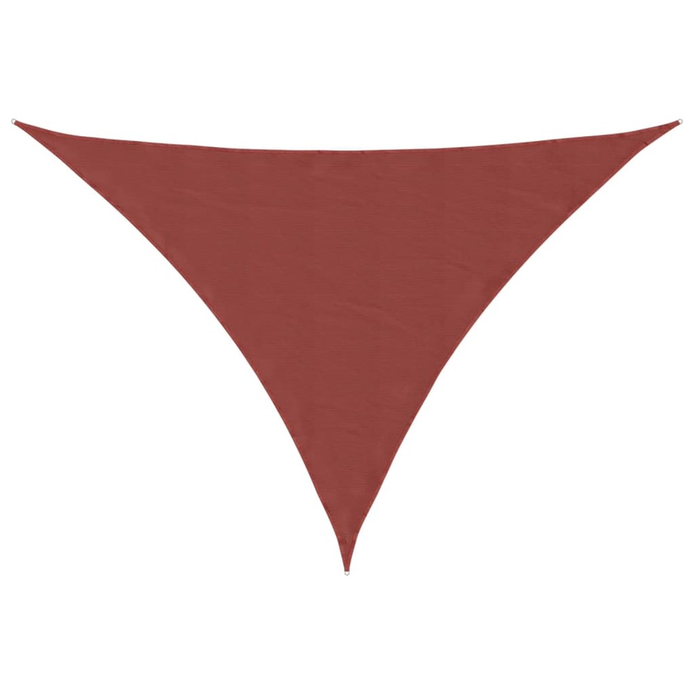 Voile de parasol tissu oxford triangulaire 5x5x6 m terre cuite