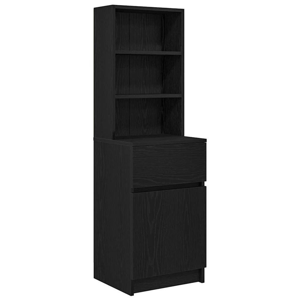 Table de chevet noir 39x35x125 cm bois d’ingénierie