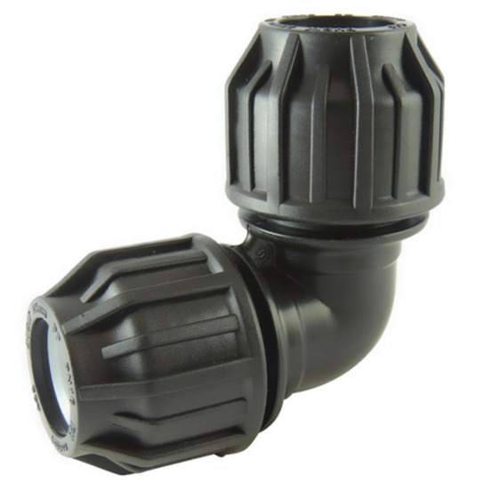 Raccord diametre 40 coude 90 polypropylène à compression pour tube pe