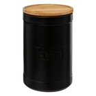 5five - boîte à farine "naturéo" en céramique noir