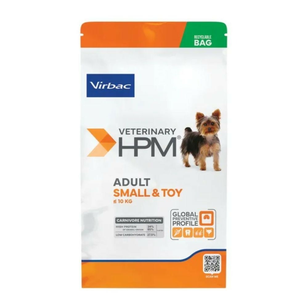 Croquettes virbac vet hpm - chien adult small & toy 7 kg