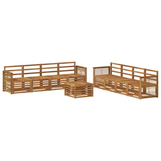 Ensemble de canapés d'extérieur 9 pc naturel