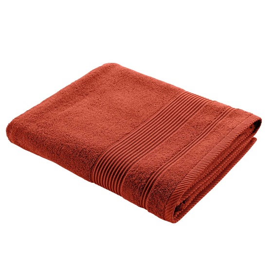 Serviette ou drap de bain 90 x 150 cm tendresse marsala