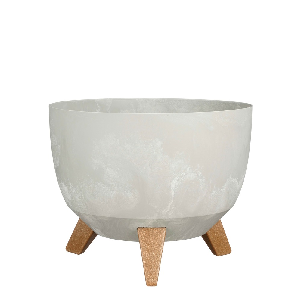 Mica decorations doppio support plante - 18,5 x ø29 cm - jardiniere exterieur grande taille - jardiniere sur pieds - plastique