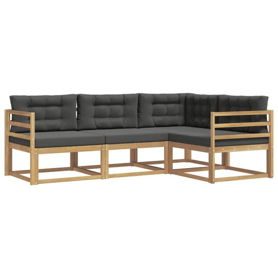 Ensemble de canapés d'extérieur 3 pc blanc et anthracite