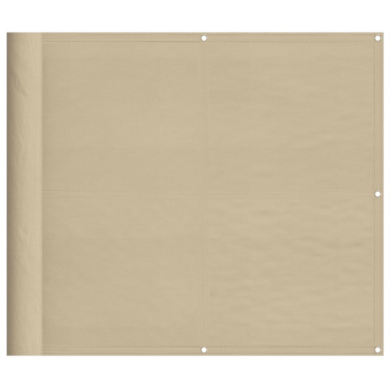 Écran de balcon beige 90x700 cm 100% polyester oxford
