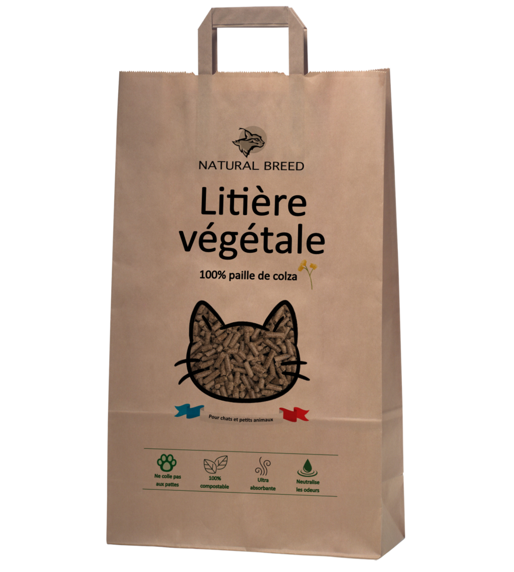 Litière végétale pour chats et petits animaux - 12 kg