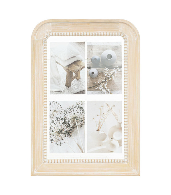 Pêle-mêle multivues 4 photos en bois et verre 31 x 44 cm