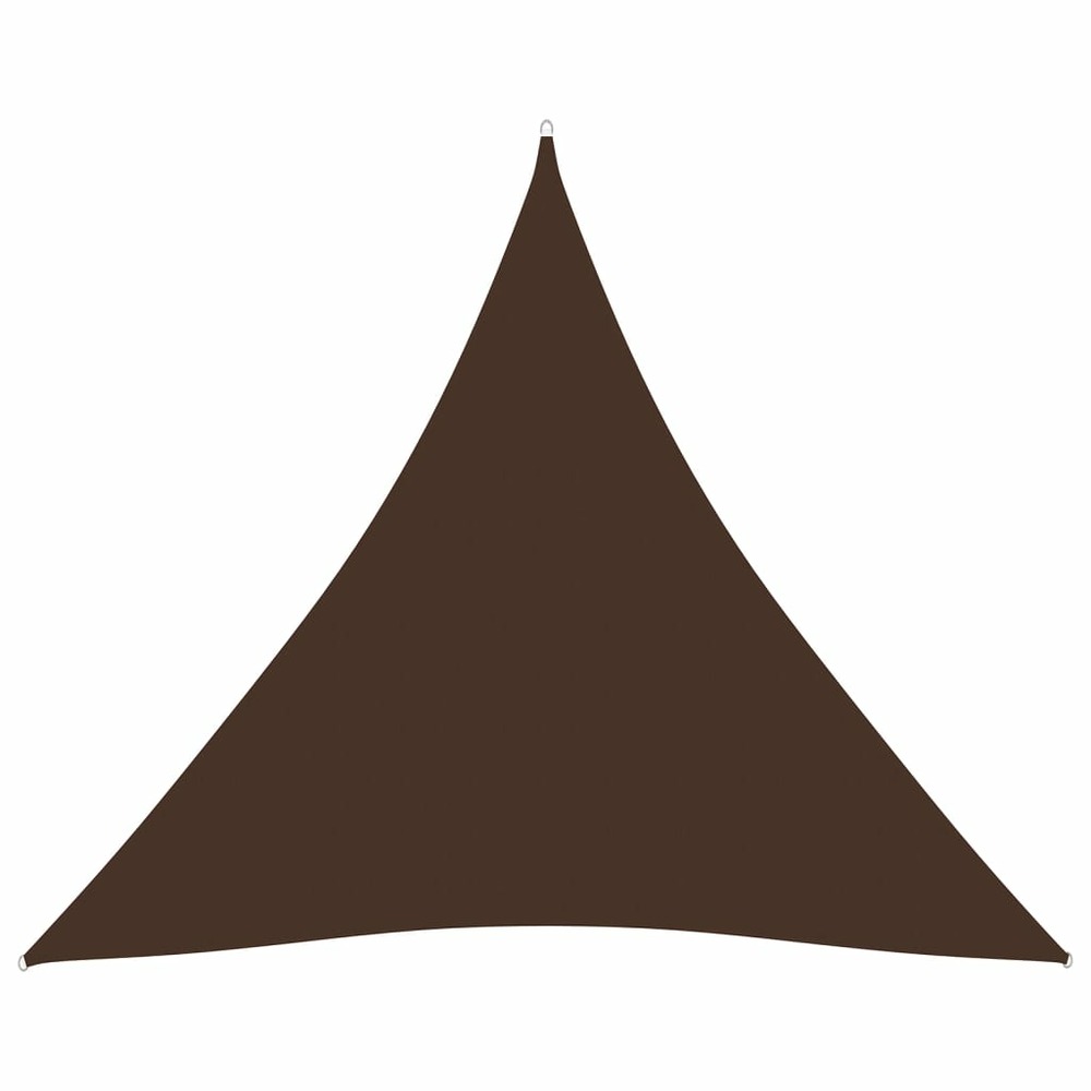Voile toile d'ombrage parasol tissu oxford triangulaire 4,5 x 4,5 x 4,5 m marron
