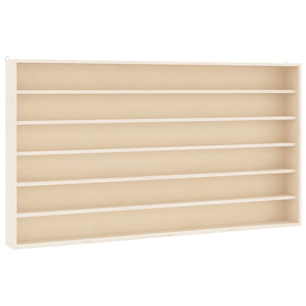 Vitrine de collection en bois avec 6 étagères 100x9x55 cm