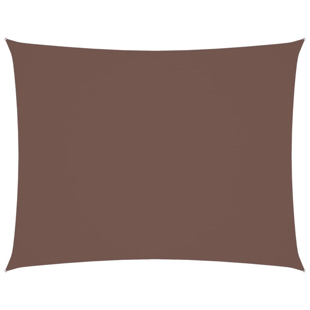 Voile de parasol tissu oxford rectangulaire 2,5x3,5 m marron
