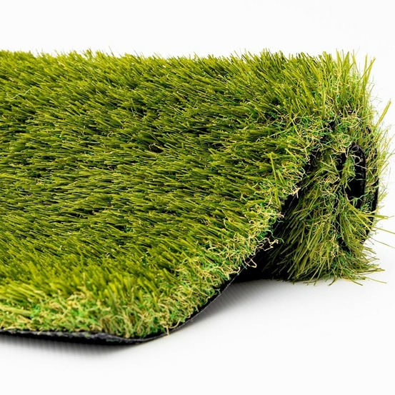 Gazon synthétique rock luxe / net 47 mm – 2 × 10 m, 20 m² – 6 tons, rendu naturel