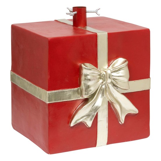 Pied de sapin cadeau magnésie 30x27x35cm rouge