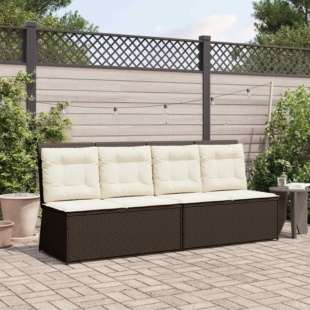 Banc de jardin marron polyrotin
