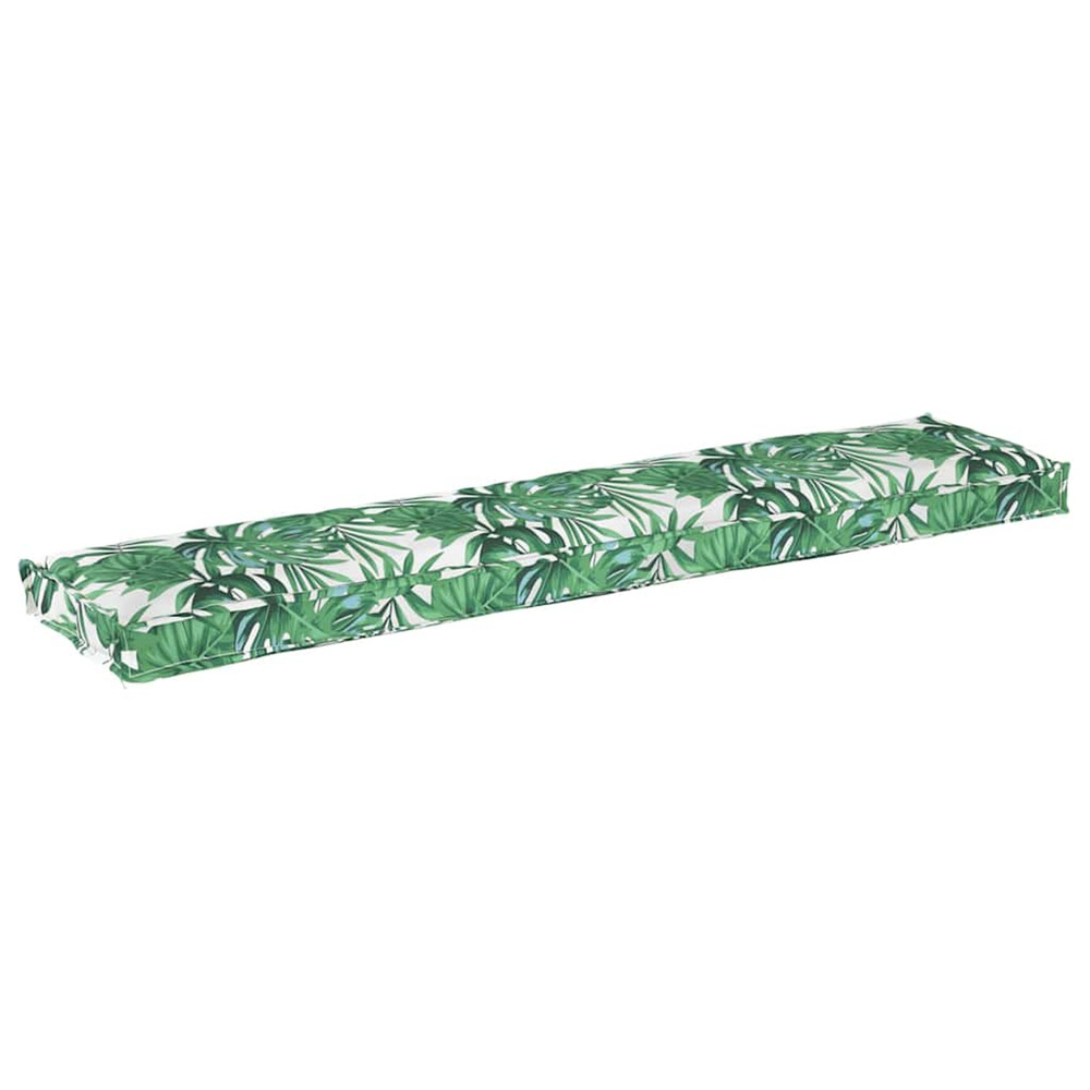 Coussin de palette floral motif feuille verte 180 x 40 x 8 cm