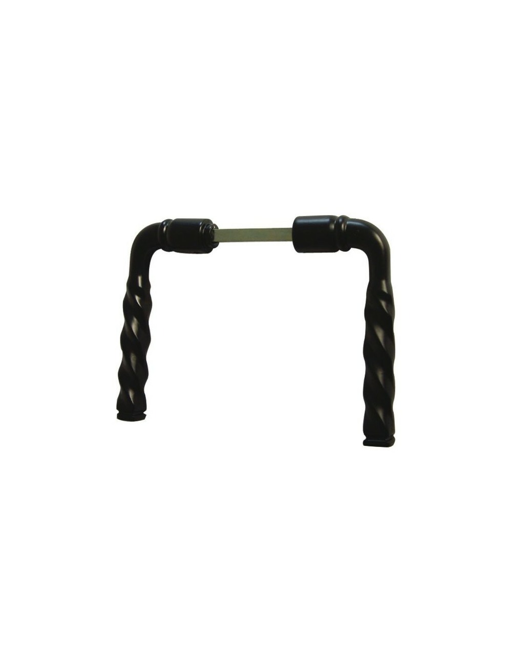 Bequille double torsadee noire 6 x 110 la paire
