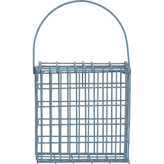 Support pour pain de graisse en métal orage bleu pour oiseaux