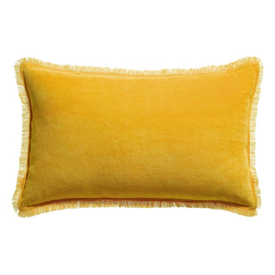Coussin uni fara curry 40 x 65 cm