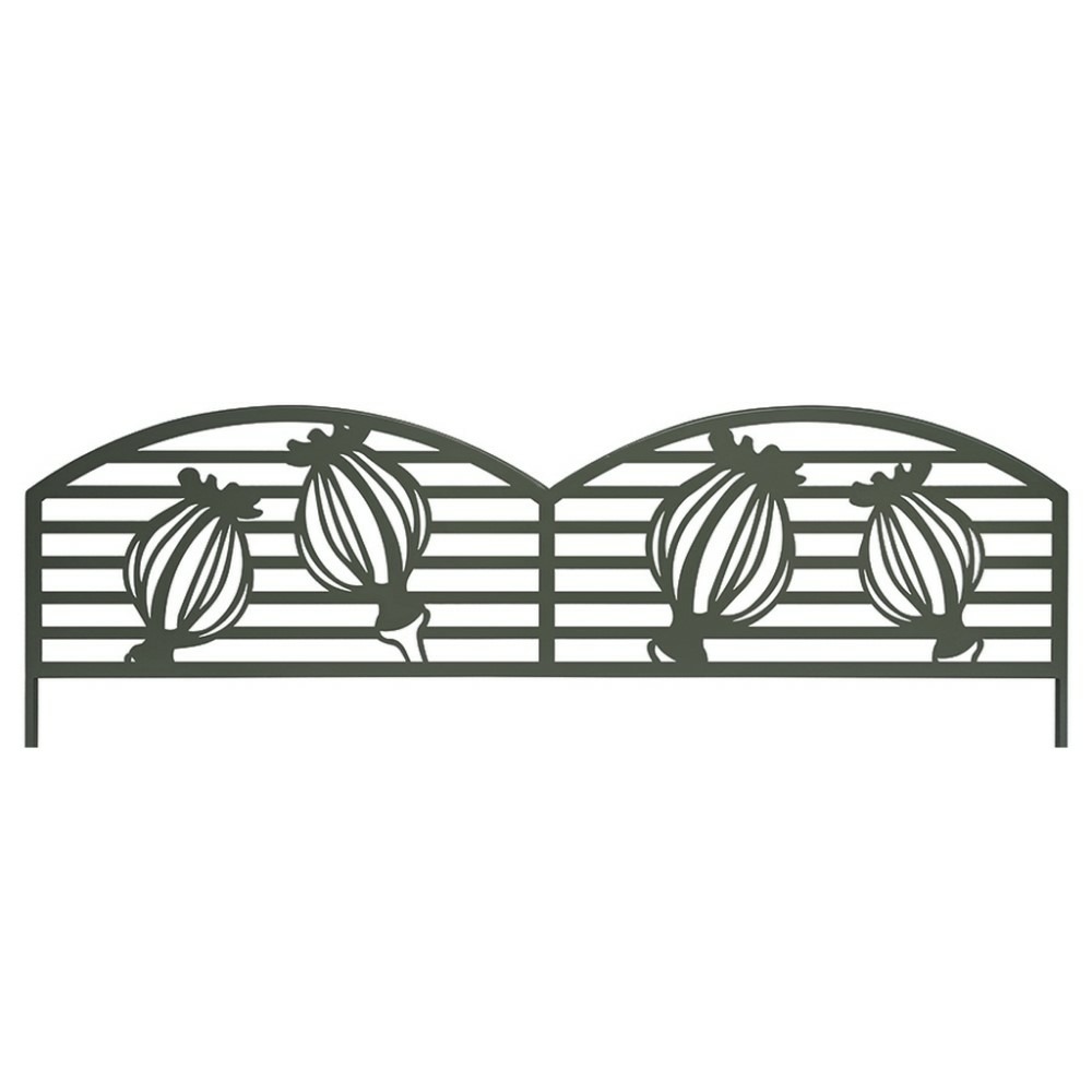 Bordure métal décoratif à planter puppy - 0,40 x 1 m - vert olive