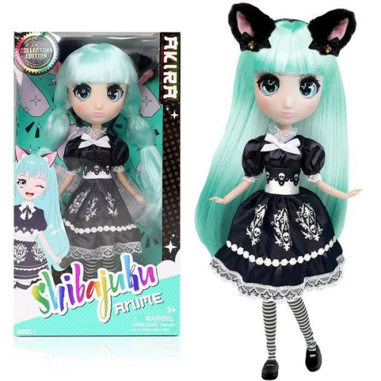 Grande poupée kawai style japon 30 cm - poupée akira - bandai - licence officielle shibajuku anime