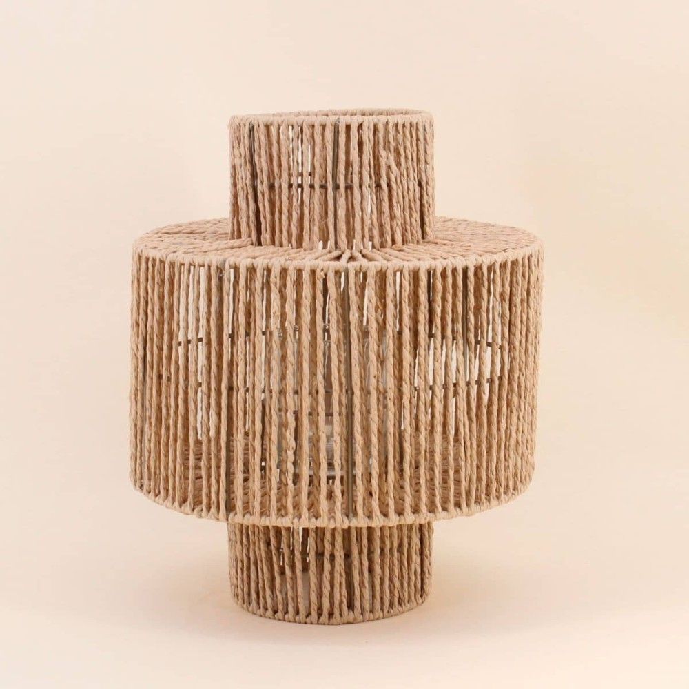 Lanterne ronde en corde 38x30cm
