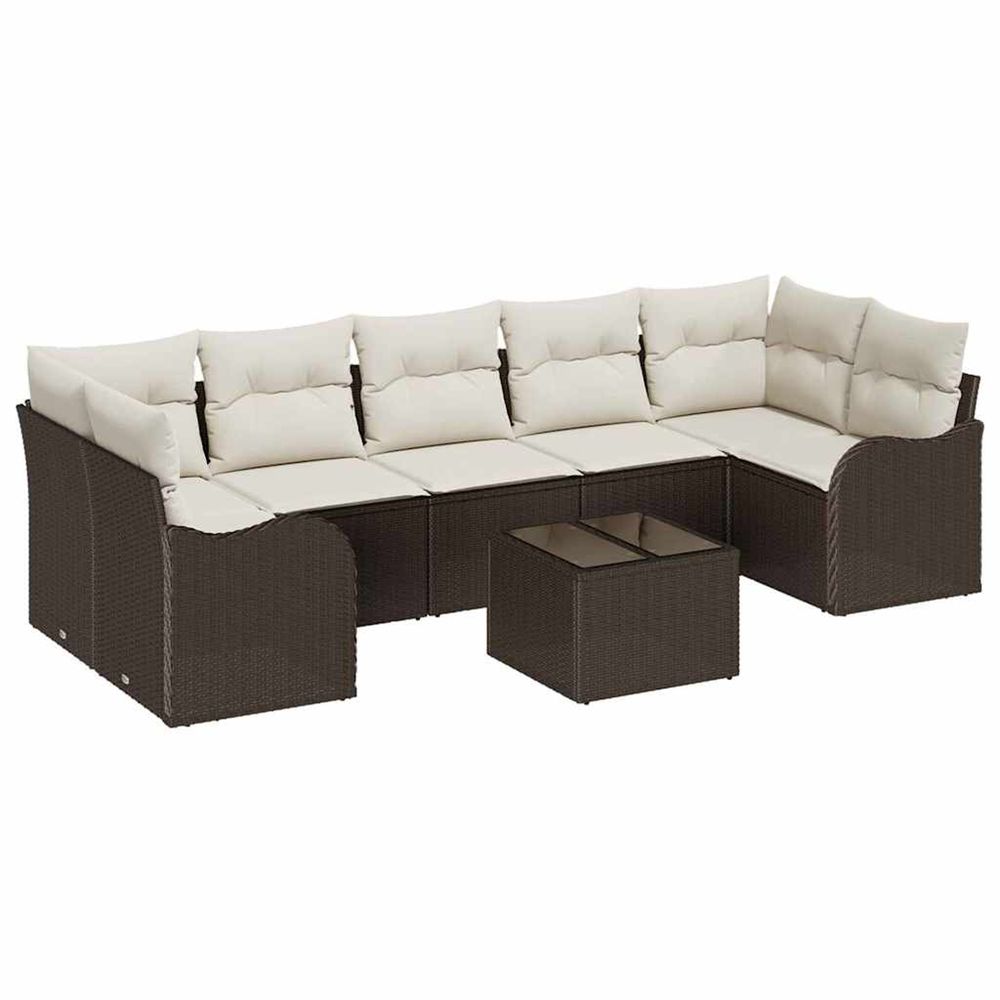 Ensemble de canapé de jardin 8 pc 7-nombre de places