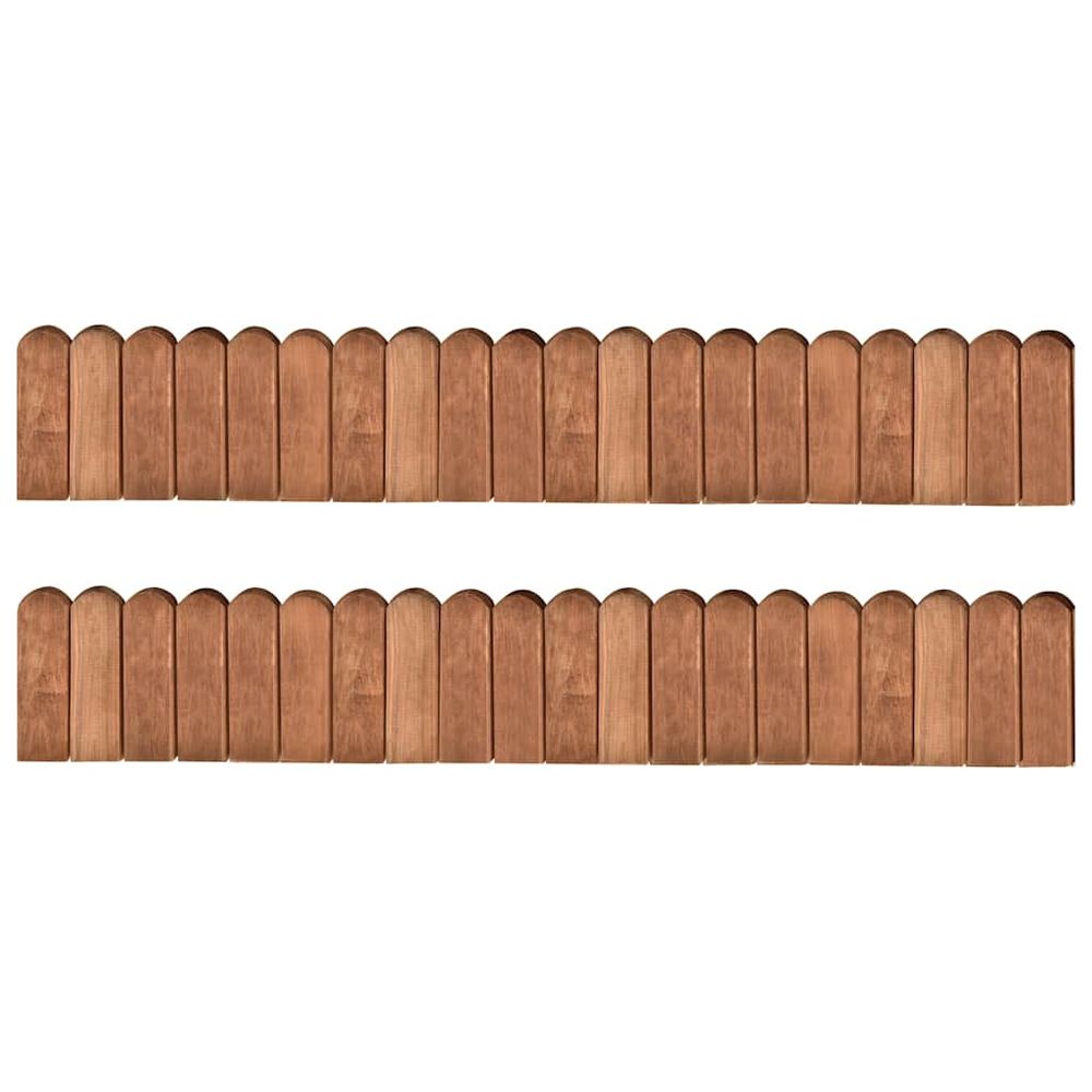 Rouleaux de bordure 2 pcs 120 cm bois de pin imprégné