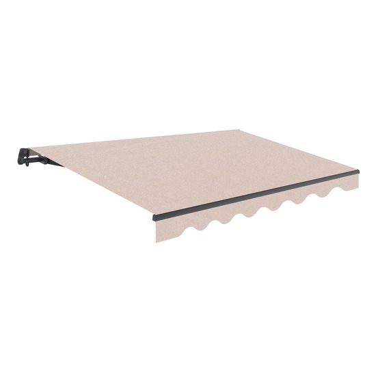 Store banne manuel 2,5x2m sable polyester – structure aluminium anthracite inclinaison réglable