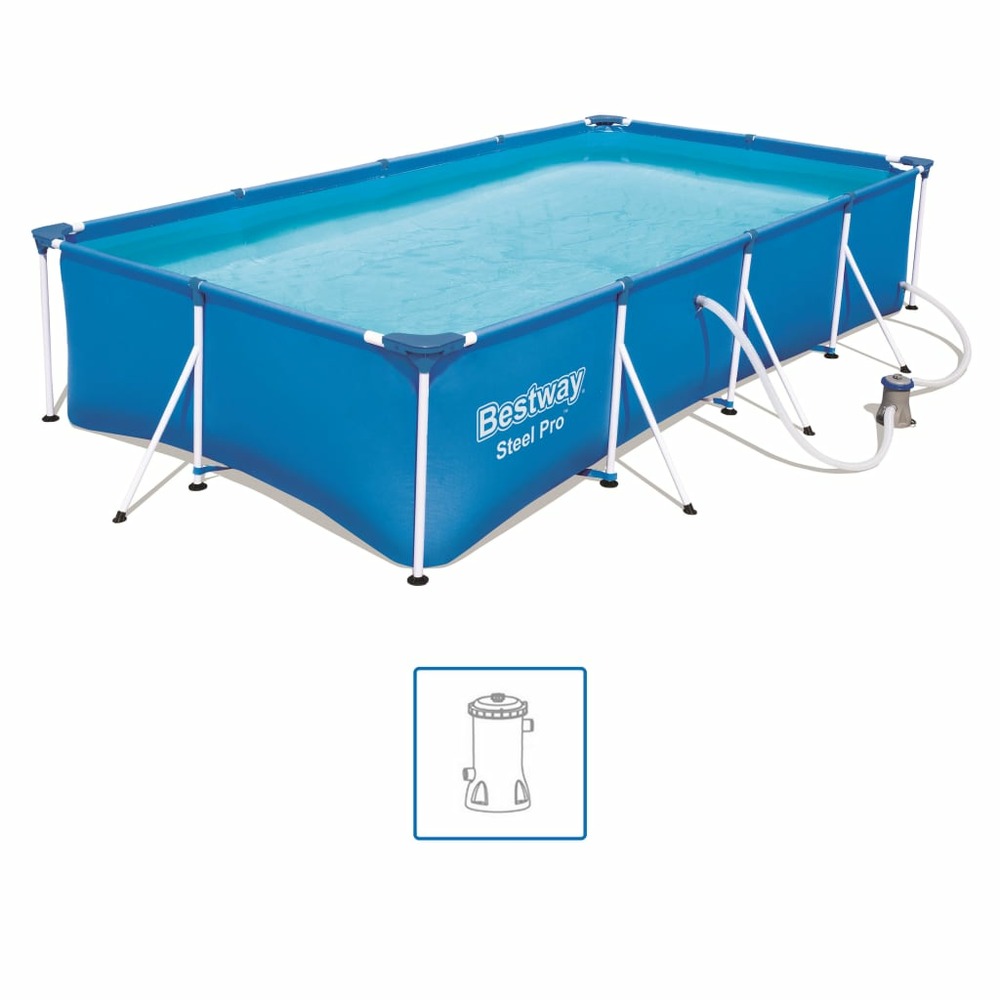 Jeu de piscine rectangulaire steel pro 400x211x81 cm 56424