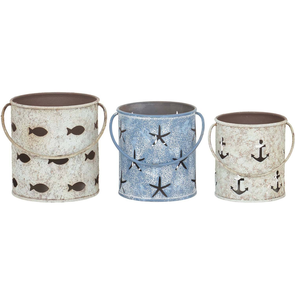 Bougeoirs en étain 10.5 cm (lot de 3)