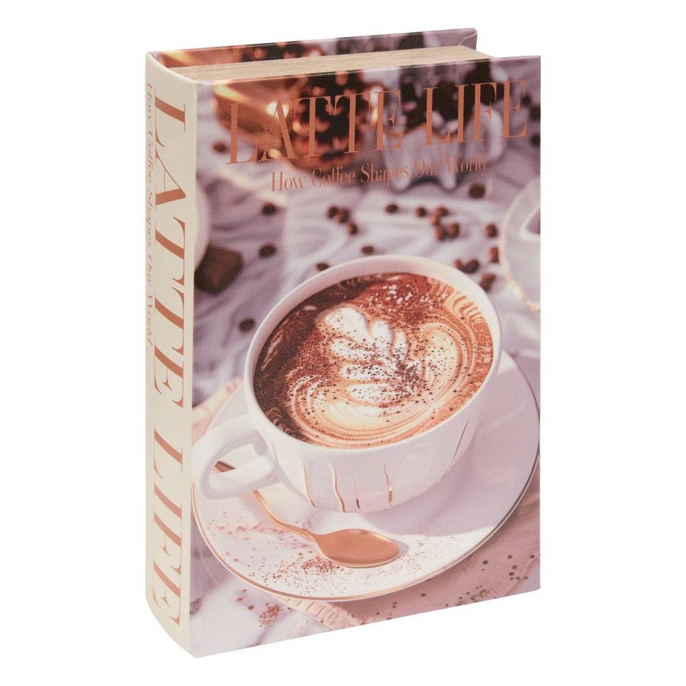 Boîte livre déco rectangulaire josh 18x27cm café