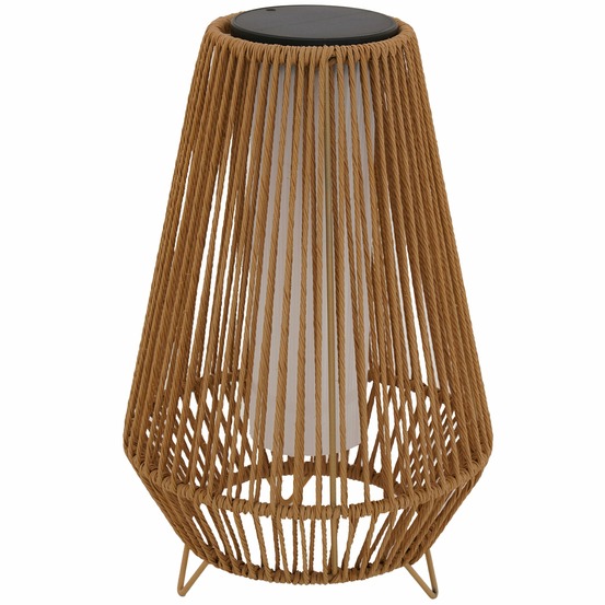 Lanterne solaire salomea beige rotin 30 x 30 x h 47cm
