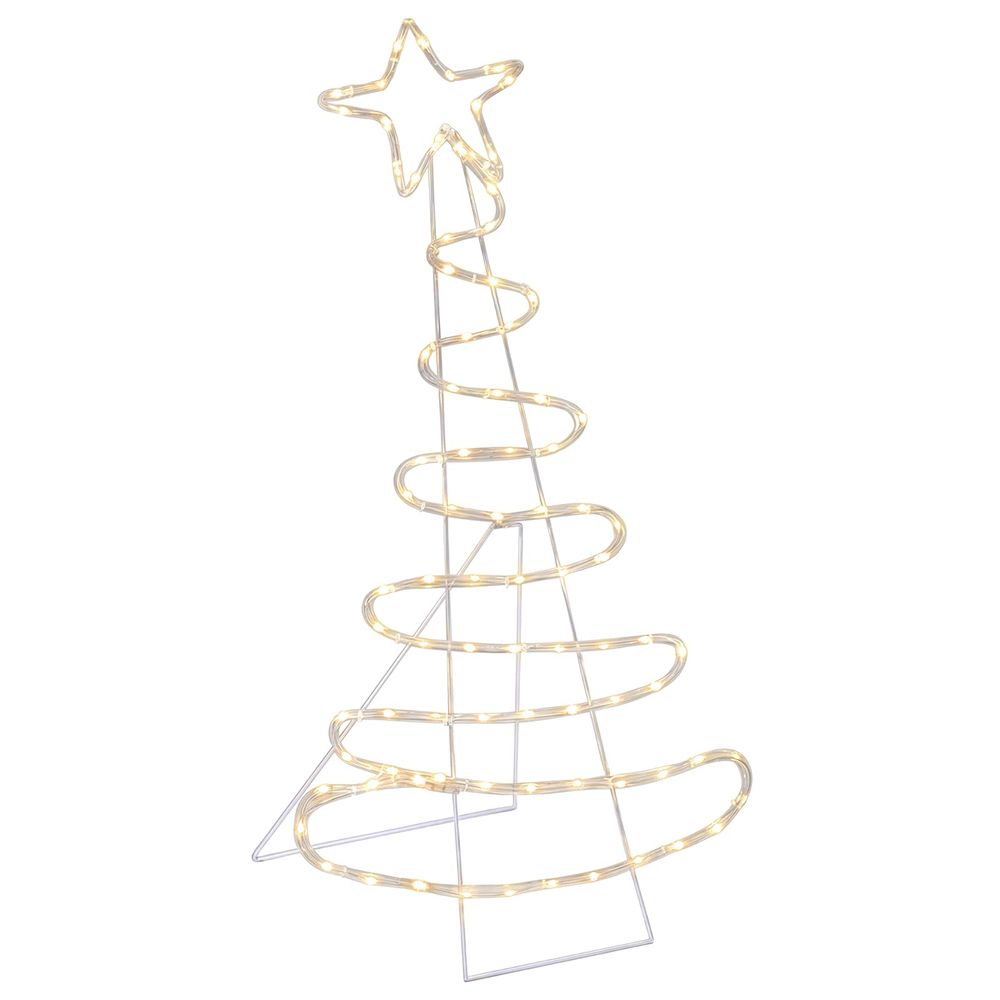 Sapin de noël led loviisa 100 led blanc chaud 51 x 99 cm