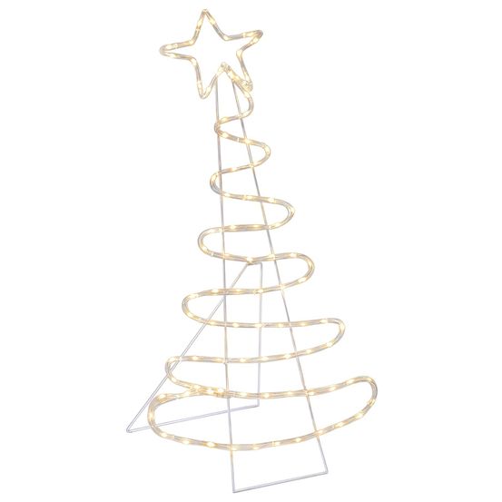 Sapin de noël led loviisa 100 led blanc chaud 51 x 99 cm