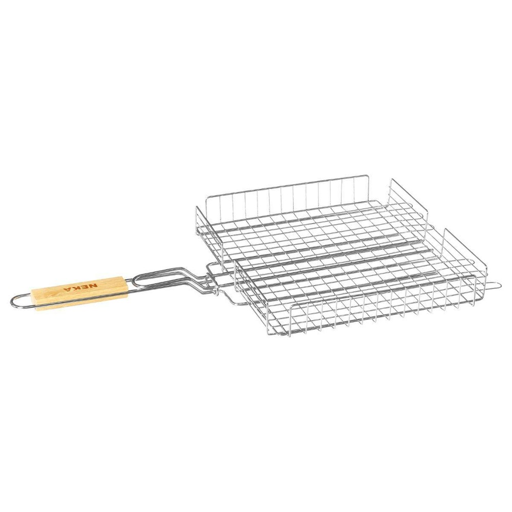 Grille de barbecue rectangulaire panier 34x31cm