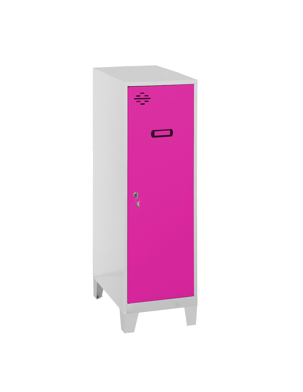 Casier-armoire simonlocker dism.mini + ban. 915x400x500+pies g/ro gris/rose 1015x400x500 - simonrack