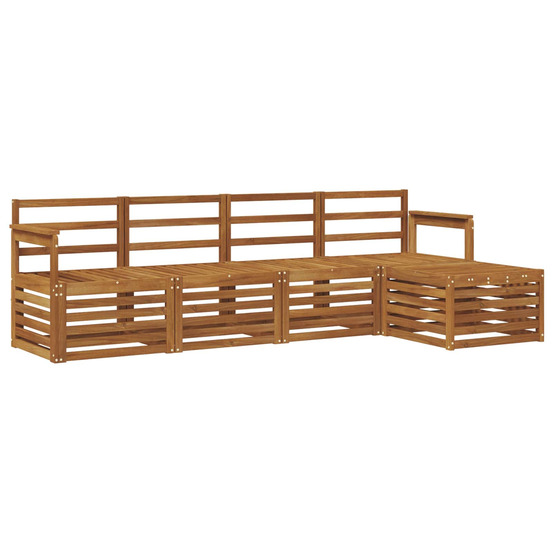 Ensembles de canapés 5 pcs naturel bois d'acacia massif