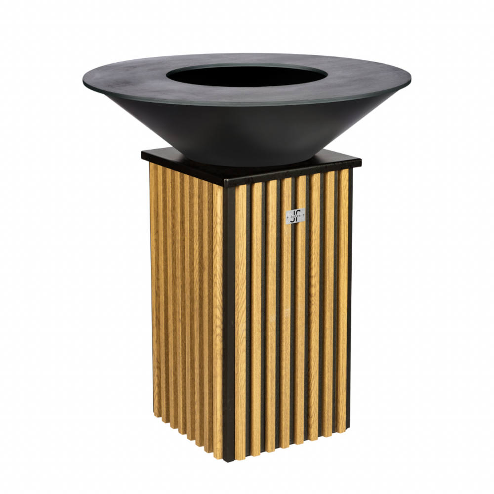 Brasero haut de gamme - Lignes épurées, effet bois & acier galvanisé, fabrication française - Kyoto