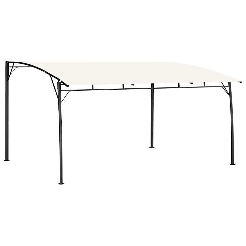 Auvent pare-soleil de jardin 4x3x2,55 m crème