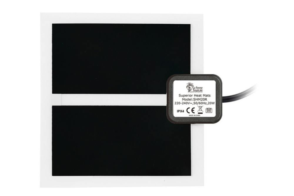 Tapis chauffant 5w avec rehausses pour terrarium - chauffage pour reptiles (lézards, serpents), amphibiens et invertébrés