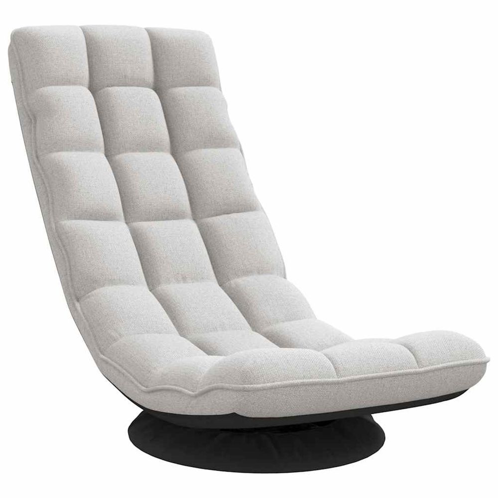 Fauteuil de sol pivotant gris nuage 70x51x79 cm tissu