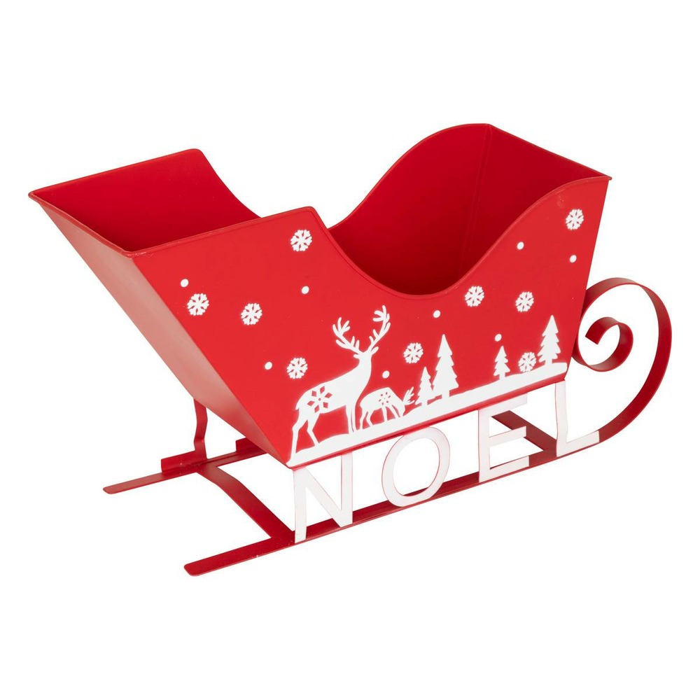 Traineau metal noel l35