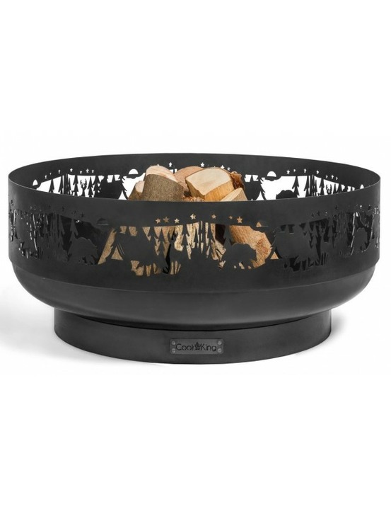 Brasero de jardin forest décor forêt et animaux en acier 80 cm