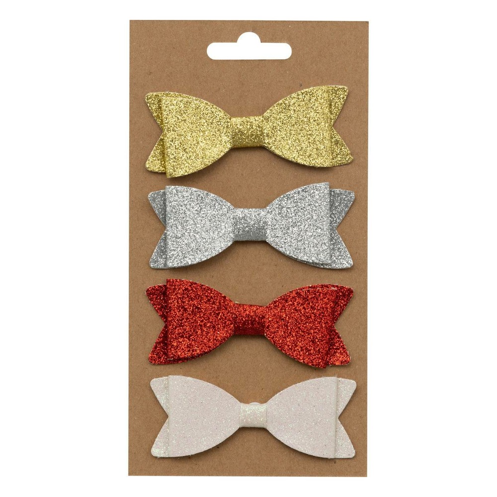 Nœud pailletés en papier 7cm x4