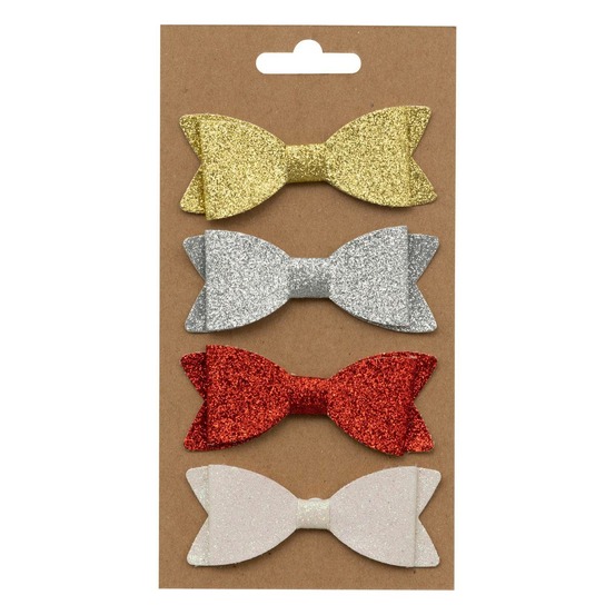 Nœud pailletés en papier 7cm x4