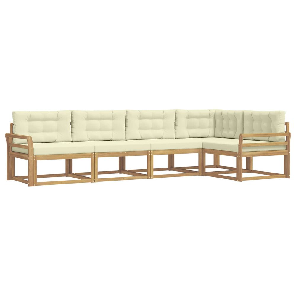 Ensemble de canapés d'extérieur 4 pc blanc et crème polyester
