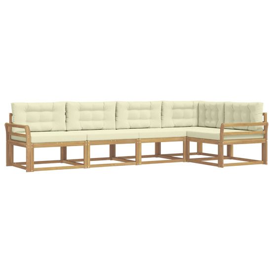Ensemble de canapés d'extérieur 4 pc blanc et crème polyester
